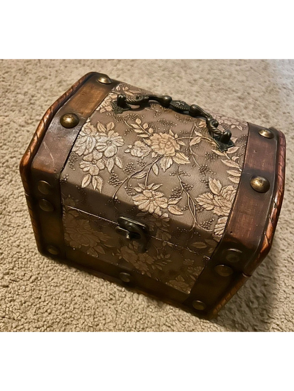 Vintage embossed wood box